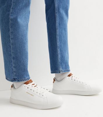 White leather hot sale plimsolls mens