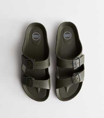 Jack & Jones Khaki Double Strap Sandals