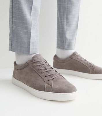 Mens grey suede hot sale shoes uk