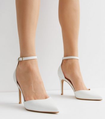 Stiletto hotsell white heels