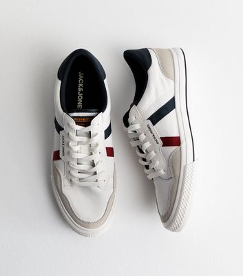 Jack Jones White Stripe Trainers New Look