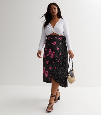 Floral midi shop skirt plus size