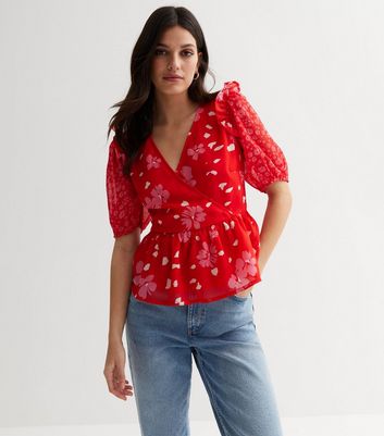 Madewell tiered cheap sleeve peplum top