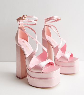 Blush pink hot sale platform heels