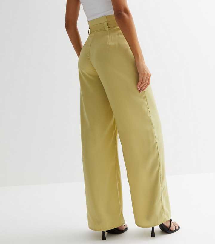 Public Desire paperbag high waist pants in khaki