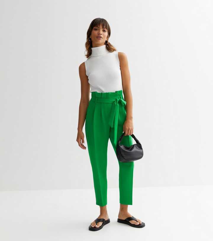 Womens Paper Bag Trousers