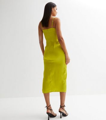 Lime green clearance slip dress