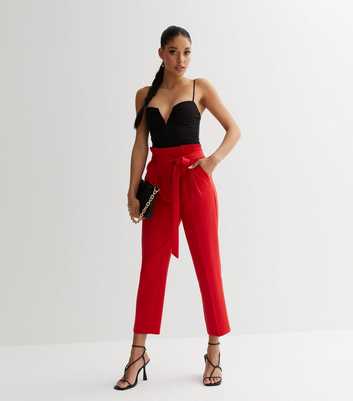 Red Paperbag Trousers