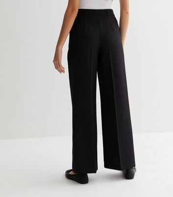 Black High Waist Wide Leg Trousers New Look