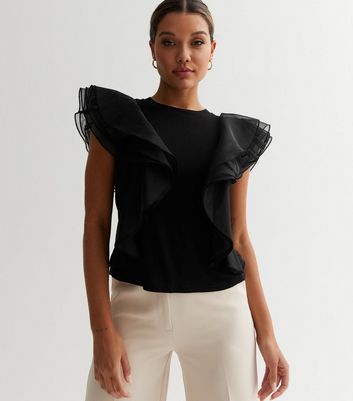 New look ruffle hot sale top