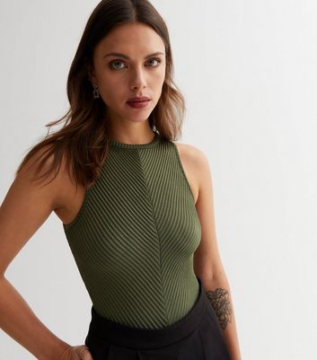 new look khaki bodysuit