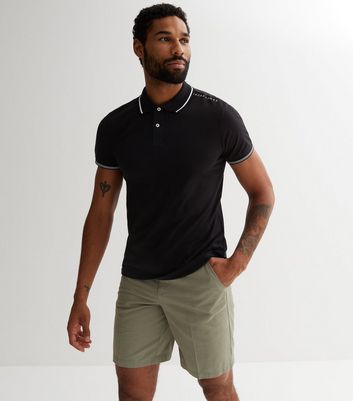 black polo shorts men