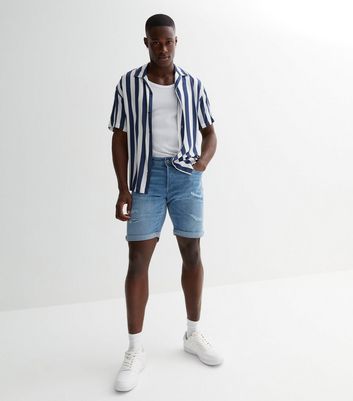Jack & Jones Blue Denim Shorts | New Look