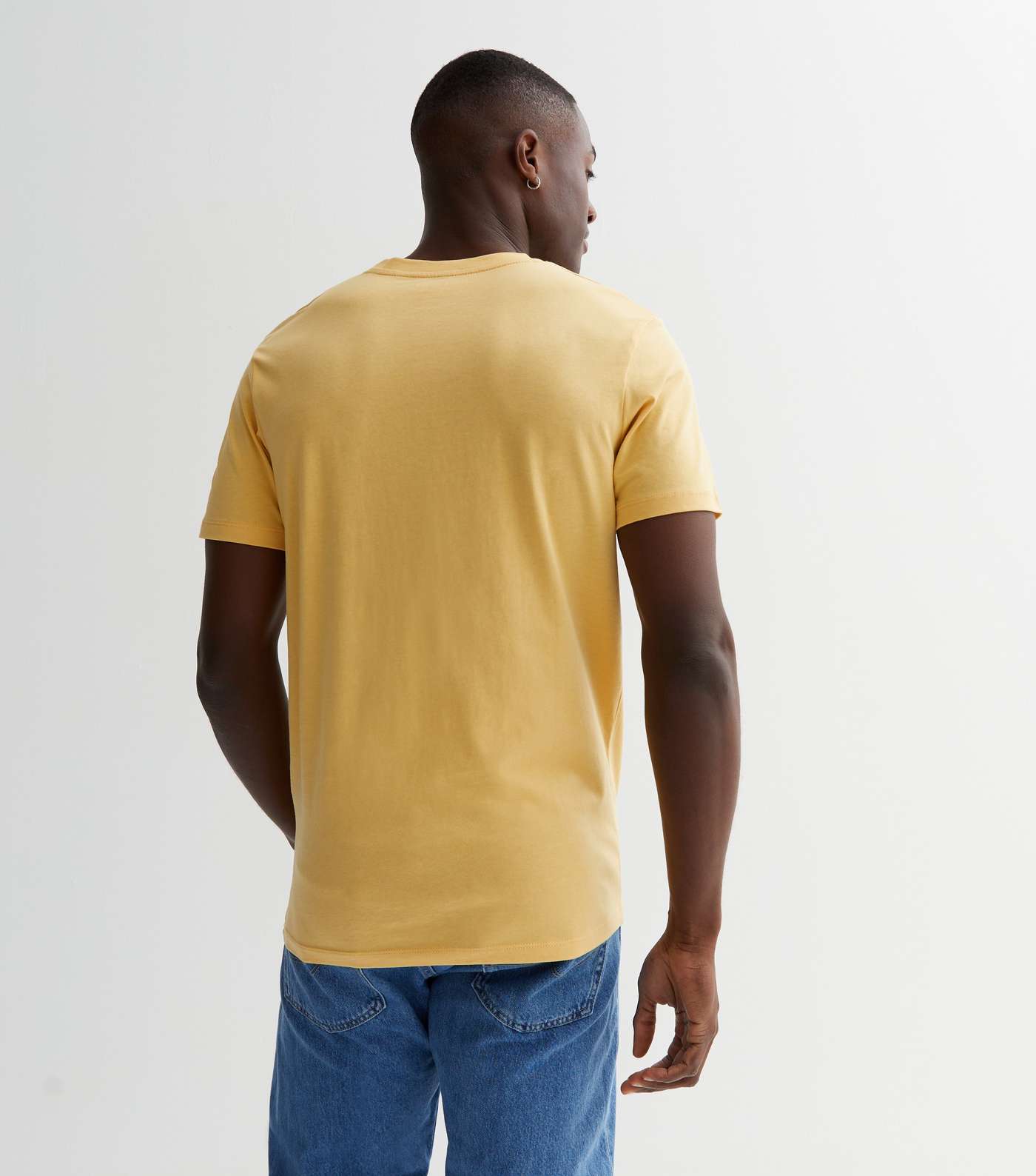 Jack & Jones Pale Yellow Logo T-Shirt Image 4
