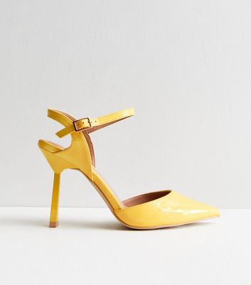 Mach & Mach Double Bow Glitter High Heels in Yellow | Lyst Australia
