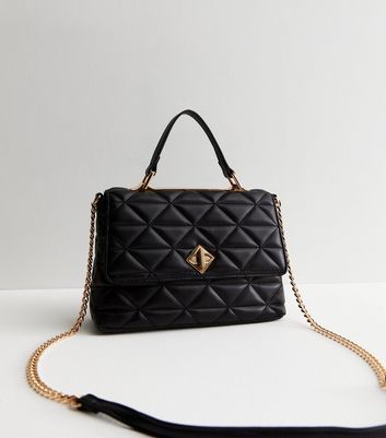 Little Mistress Black Quilted Cross Body Bag New Look