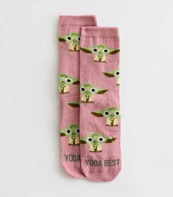 Pink Yoda Best Socks