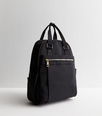 New look black online backpack