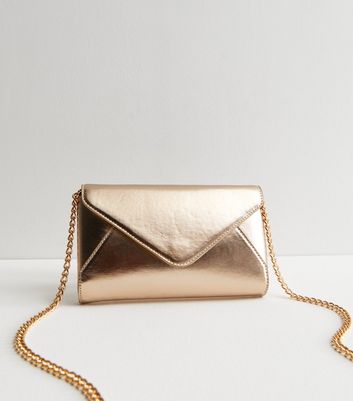 Gold chain store clutch bag