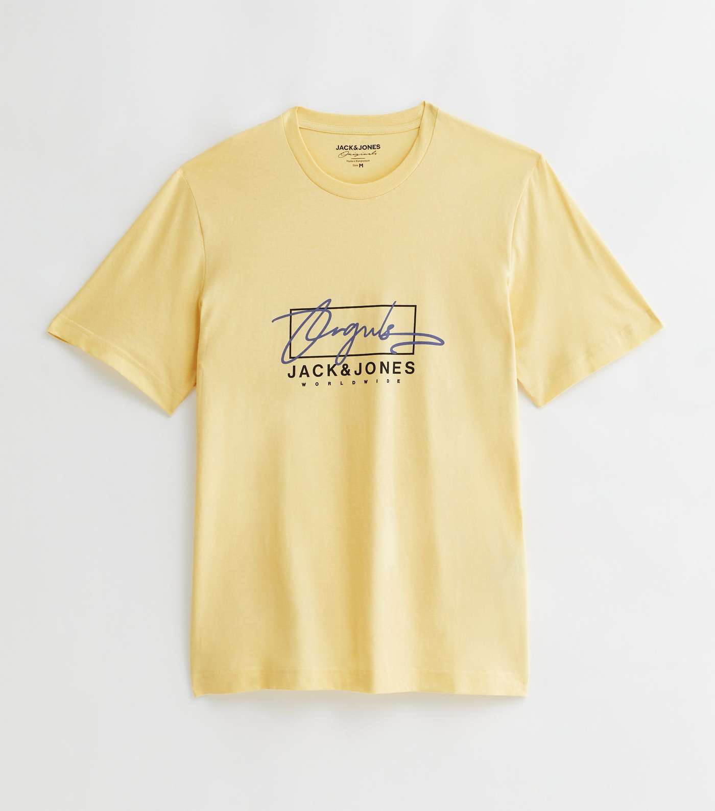 Jack & Jones Mustard Cotton Jorsplash Logo T-Shirt Image 5