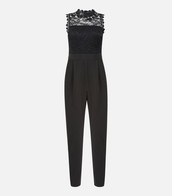 lace high neck jumpsuit