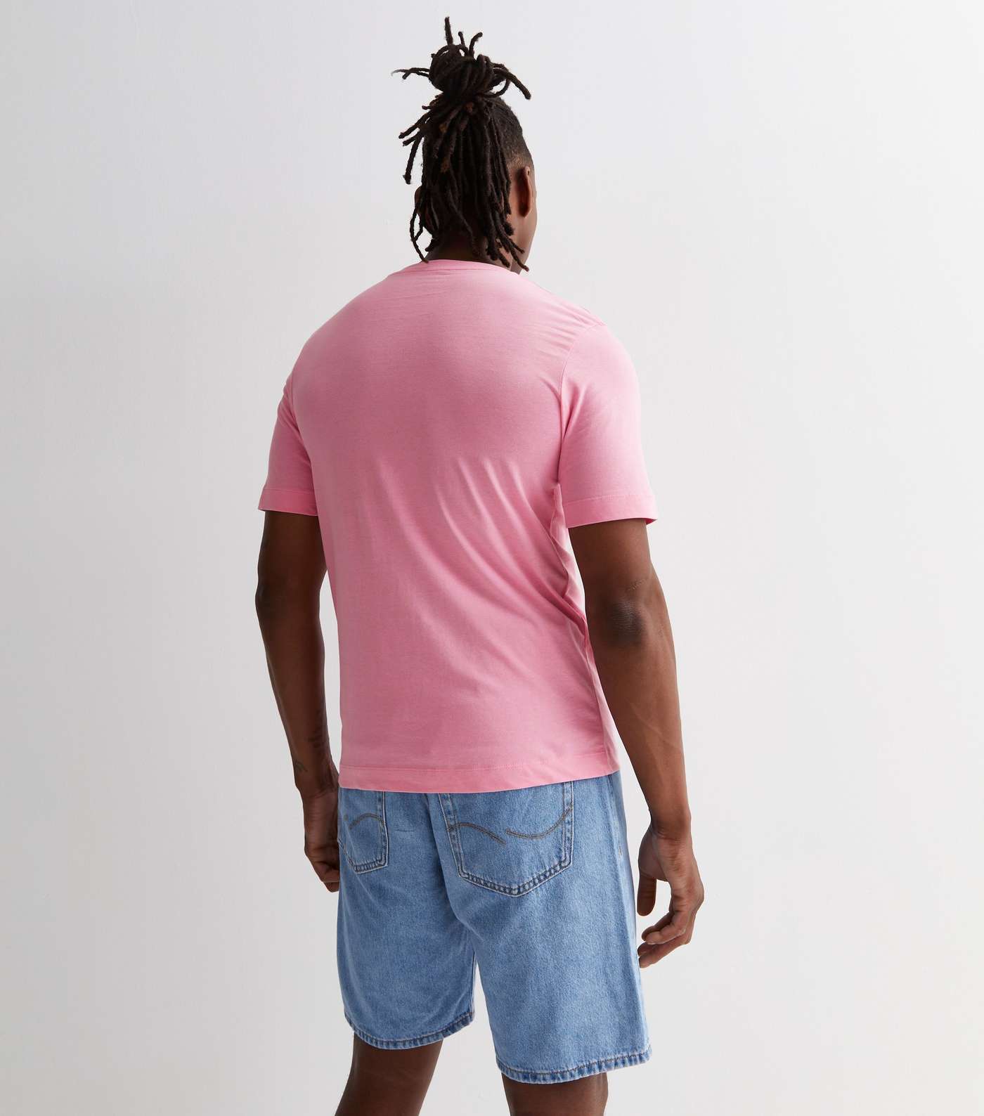 Jack & Jones Mid Pink Cotton Tropical Logo T-Shirt Image 4