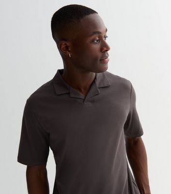 Dark gray polo shirt sale