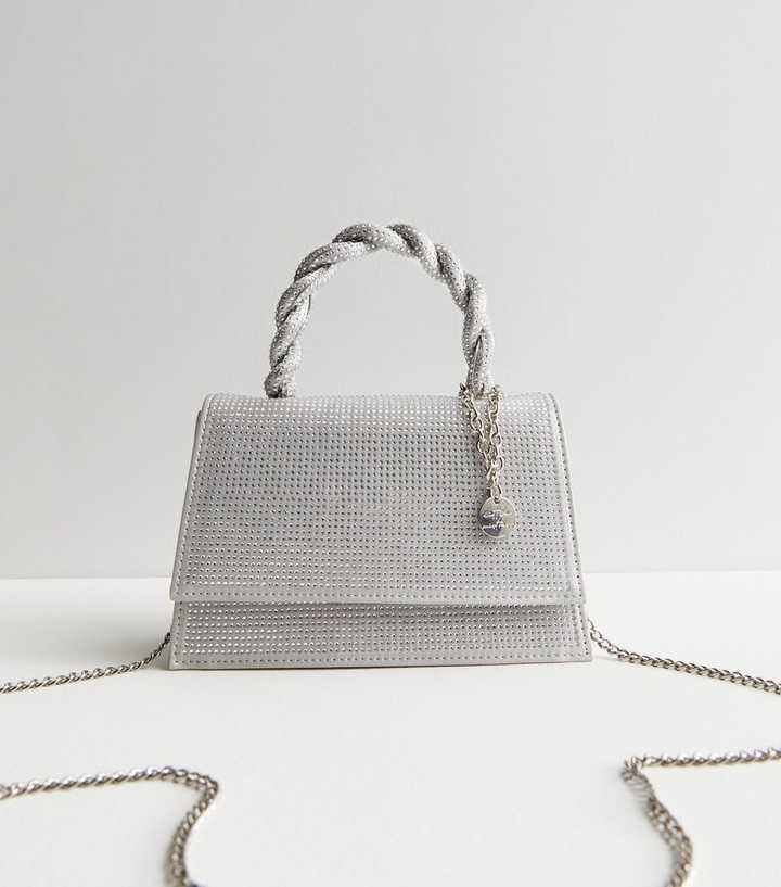 Women's Twist Diamante Handle Mini Bag