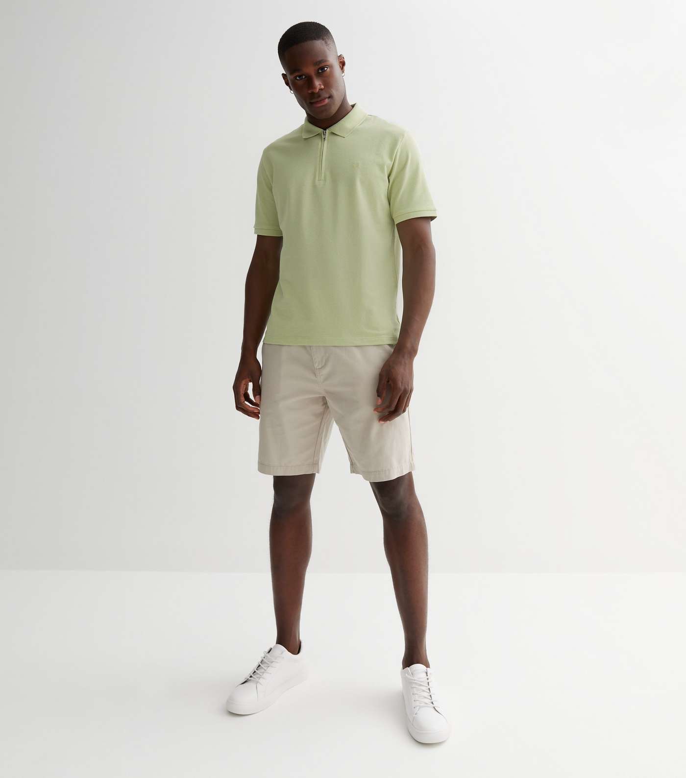 Jack & Jones Light Green Short Sleeve Polo Shirt Image 3