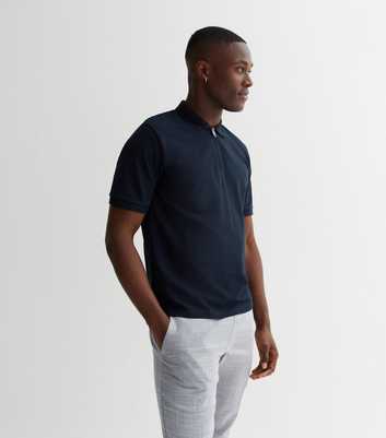 Jack & Jones Navy Short Sleeve Polo Shirt