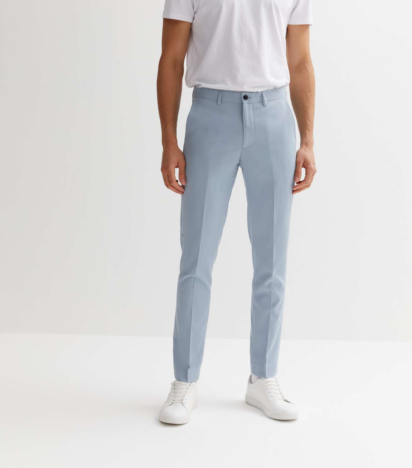 Jack & Jones Pale Blue Slim Fit Trousers Image 2