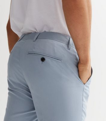Men's Jack & Jones Pale Blue Slim Fit Trousers New Look