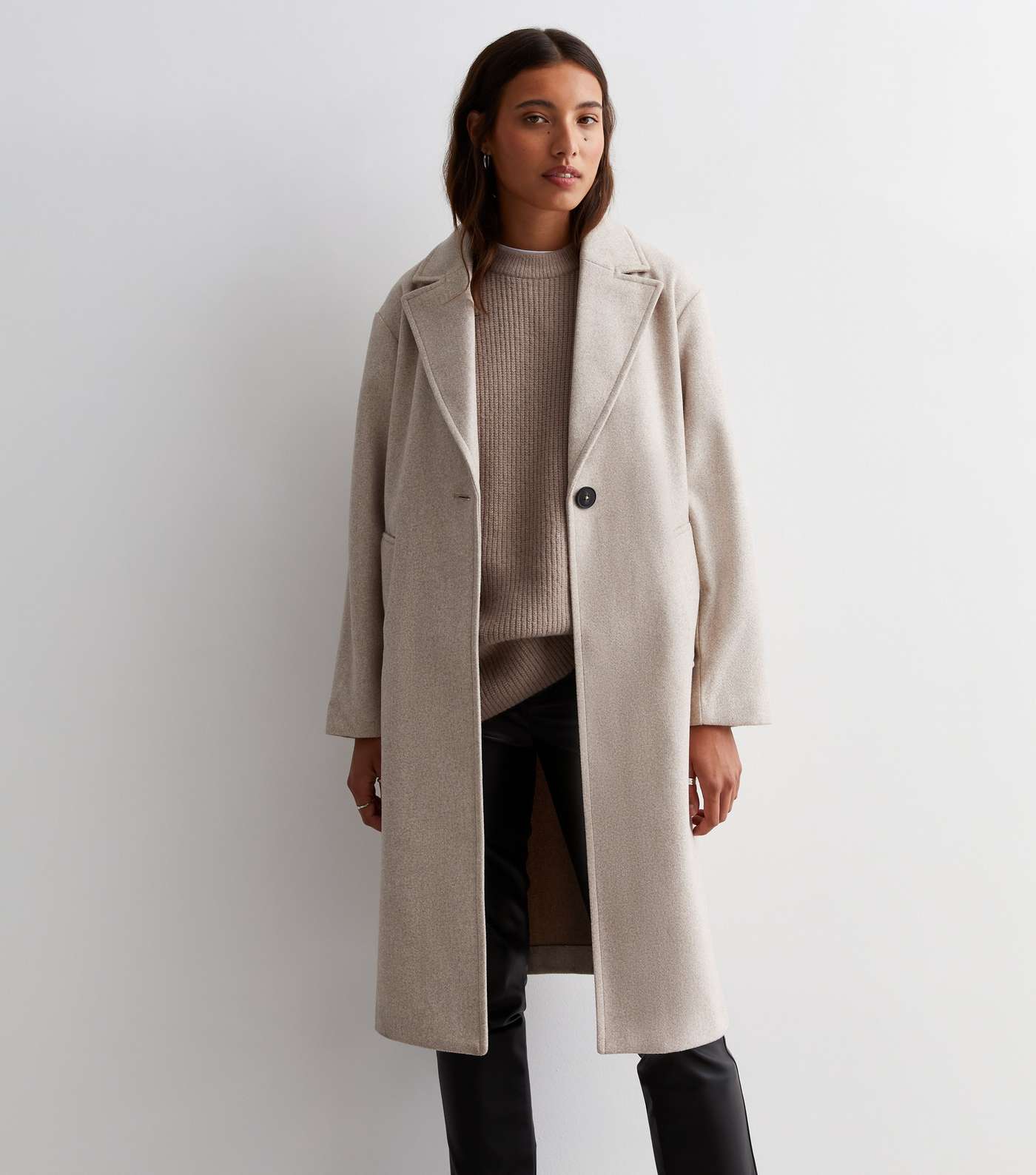 Cream Longline Formal Coat | New Look