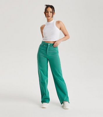 High rise sales green jeans