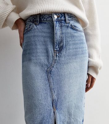 Plus size long denim hotsell skirts hollister