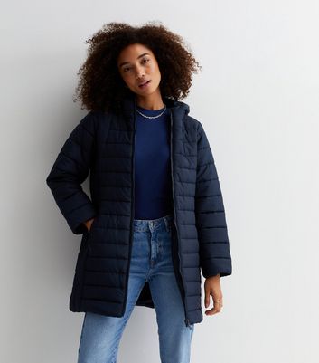 Next navy cheap padded coat