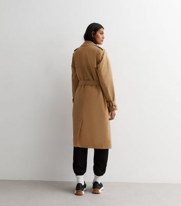 Camel Formal Belted Trench Coat New Look