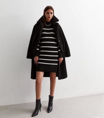 New look black teddy on sale coat