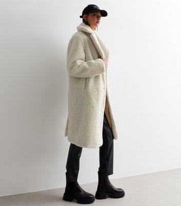 New look white teddy coat hotsell