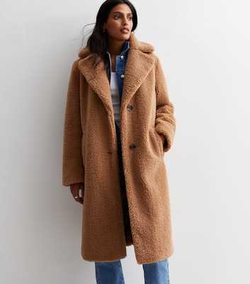 Tan Teddy Long Coat