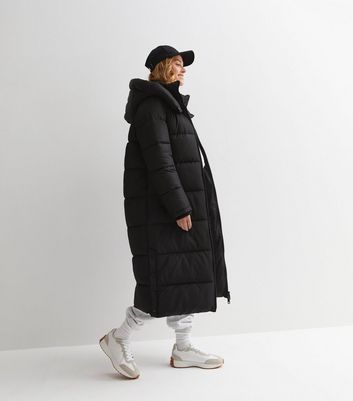 Black long 2025 line puffer