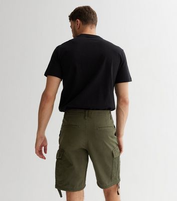 Jack Jones Dark Green Cargo Shorts New Look