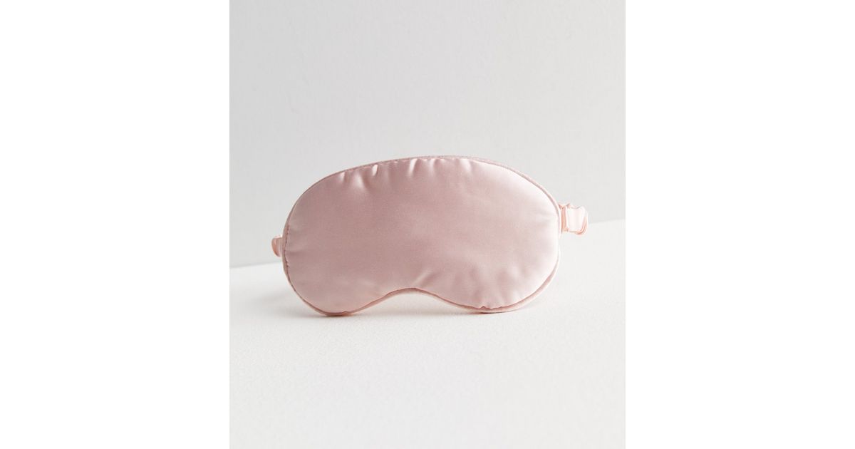 Pink Satin Eye Mask New Look