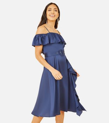 Navy blue sale dress new look