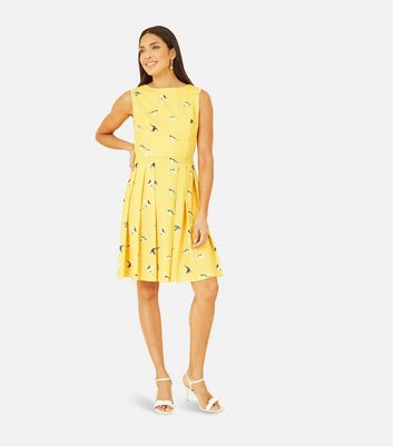 Yellow skater dress uk new arrivals