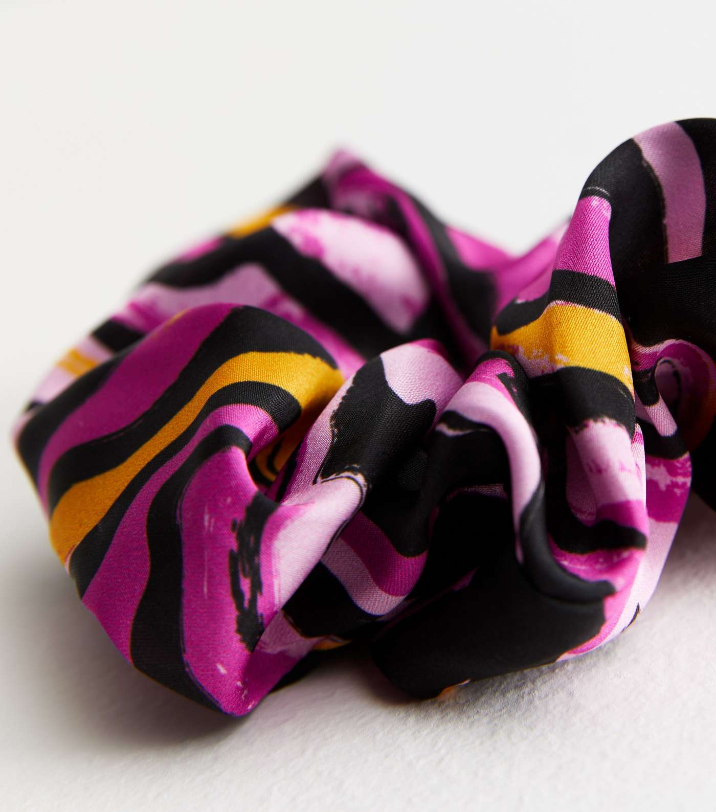 Multicoloured Marble Print Scrunchie Image 2