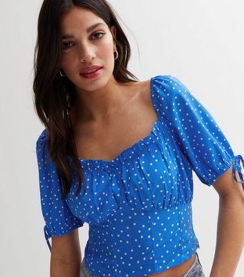 Polka dot top new look on sale