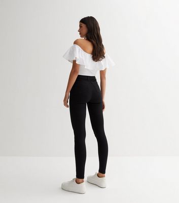 Black High Waist Disco Super Skinny Jeans New Look