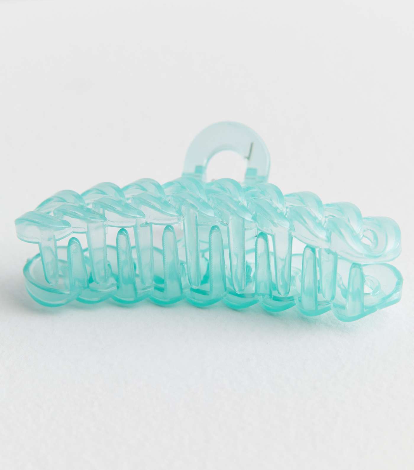 Pale Blue Transparent Chain Claw Clip Image 2