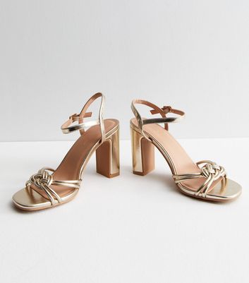 New look gold on sale heel